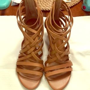 Strappy wedge sandals